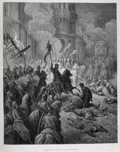 Entrada de los Cruzados a Constantinopla durante la Cuarta Cruzada por Gustave Doré de Gustave Dore