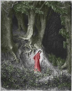 Primer canto del infierno: el poeta Dante se encuentra en un bosque. Ilustración de Gustave Dore de Gustave Dore