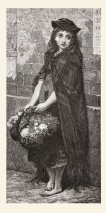 Florista según una obra de Gustave Dore. De Vida y recuerdos de Gustave Dore, publicado en 1885.