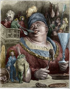 Gargantúa, personaje de las novelas de François Rabelais (1494-1553), escritor francés. Ilustración de Gustave Doré (1832-1883) de Gustave Dore