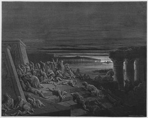 Biblia de Gustave Doré: La plaga de la oscuridad de Gustave Dore