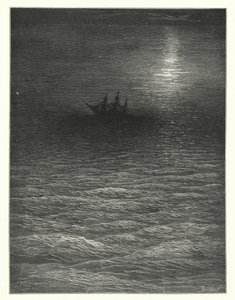 Ilustración de Gustave Dore para Rime of the Ancient Mariner de Coleridge (grabado) de Gustave Dore