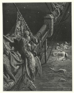 Ilustración de Gustave Dore para Rime of the Ancient Mariner de Coleridge (grabado) de Gustave Dore