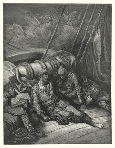 Ilustración de Gustave Dore para Rime of the Ancient Mariner de Coleridge (grabado) de Gustave Dore