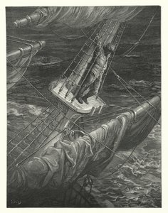 Ilustración de Gustave Dore para Rime of the Ancient Mariner de Coleridge (grabado) de Gustave Dore
