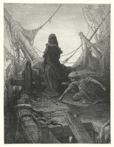 Ilustración de Gustave Dore para Rime of the Ancient Mariner de Coleridge (grabado) de Gustave Dore