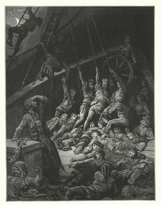 Ilustración de Gustave Dore para Rime of the Ancient Mariner de Coleridge (grabado) de Gustave Dore