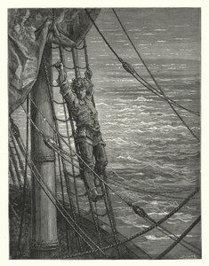 Ilustración de Gustave Dore para Rime of the Ancient Mariner de Coleridge (grabado) de Gustave Dore