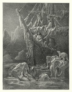 Ilustración de Gustave Dore para Rime of the Ancient Mariner de Coleridge (grabado) de Gustave Dore