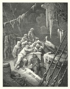 Ilustración de Gustave Dore para Rime of the Ancient Mariner de Coleridge (grabado) de Gustave Dore