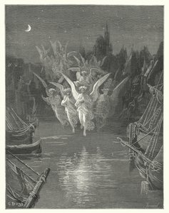 Ilustración de Gustave Dore para Rime of the Ancient Mariner de Coleridge (grabado) de Gustave Dore