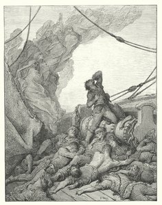 Ilustración de Gustave Dore para Rime of the Ancient Mariner de Coleridge (grabado) de Gustave Dore
