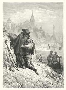 Ilustración de Gustave Dore para Rime of the Ancient Mariner de Coleridge (grabado) de Gustave Dore
