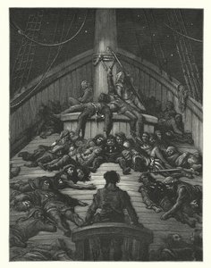 Ilustración de Gustave Dore para Rime of the Ancient Mariner de Coleridge (grabado) de Gustave Dore