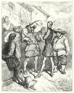 Don Quijote de Gustave Doré: "Ante estas palabras, Don Quijote quedó asombrado" de Gustave Dore