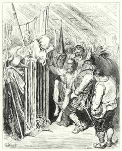 Don Quijote de Gustave Doré: "No seas impaciente, oh Caballero de la Triste Figura, por tu encarcelamiento" de Gustave Dore