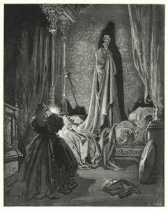 Don Quijote de Gustave Doré: "¡Dios mío! exclamó ella, ¿qué es esto?" (grabado) de Gustave Dore