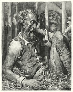 Don Quijote de Gustave Doré: "Don Quijote no estaba tan asombrado por su encantamiento como por la manera en que ocurrió" de Gustave Dore