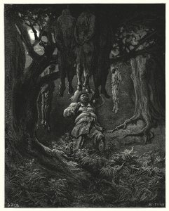 Don Quijote de Gustave Doré: "Llamó a Don Quijote para pedir ayuda" de Gustave Dore