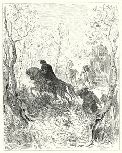 Don Quijote de Gustave Doré: "Se apostó justo frente a la puerta de la jaula"