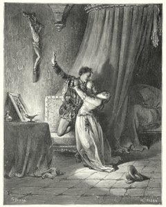 Don Quijote de Gustave Doré: "Soy tuyo en este momento, hermosa Dorotea: mira, te doy aquí mi mano para ser tuyo" (grabado) de Gustave Dore