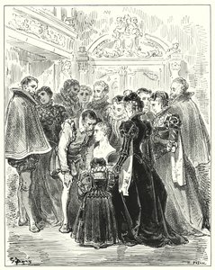 Don Quijote de Gustave Doré: "Dime, oráculo," dijo él, "¿lo que conté de mis aventuras en la cueva de Montesinos fue un sueño o realidad?" de Gustave Dore