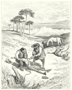 Don Quijote de Gustave Doré: "Descubrieron que tenía los ojos cerrados, como si estuviera profundamente dormido"