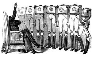 Historia de la Santa Rusia. Nicolás I da un discurso ante los Guardias, 1854
