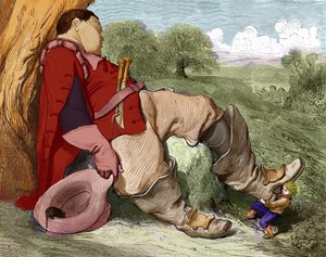 Pulgarcito (grabado por Gustave Doré)