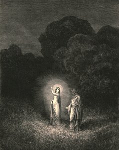 Yo, que ahora te envío en esta misión, soy Beatriz, c1890 de Gustave Dore