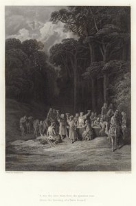 Ilustración para Vivien por Alfred Tennyson de Gustave Dore