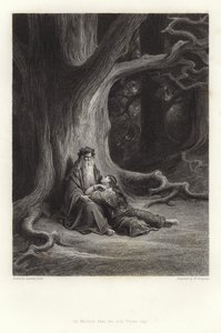 Ilustración para Vivien de Alfred Tennyson de Gustave Dore