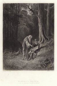 Ilustración para Vivien de Alfred Tennyson de Gustave Dore
