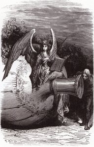 Ilustración de Gustave Dore para las obras completas de François Rabelais: la botella de buceo (quinto libro)
