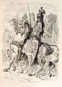 Ilustración de Roldán a caballo. de La legende de Croque-Mitaine.