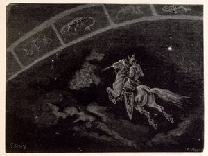Ilustración del signo zodiacal Escorpio. de La legende de Croque-Mitaine. de Gustave Dore