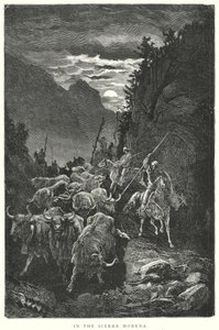 En Sierra Morena (grabado) de Gustave Dore
