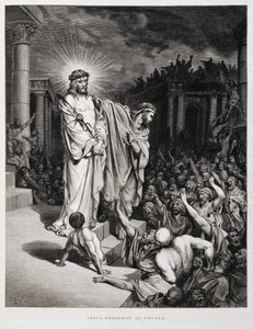 Jesús presentado al pueblo durante su juicio, Ilustración de la Biblia de Dore