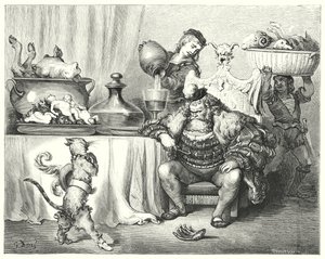 Le Maitre Chat ou le Chat Botté; El Gato con Botas de Gustave Dore