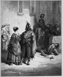 Los dos gallos - de "Fábulas" de Jean de La Fontaine de Gustave Dore