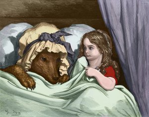 Caperucita Roja (grabado por Gustave Doré)