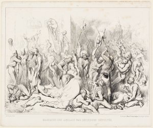 Masacre de los ingleses por hindúes rebeldes de Gustave Dore