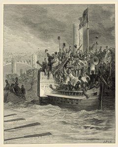 Carrera de botes de Oxford y Cambridge, Putney de Gustave Dore