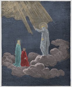 Paraíso, Canto 8: Carlos Martel se dirige a Dante y Beatriz, ilustración de "La Divina Comedia" de Dante Alighieri, 1885