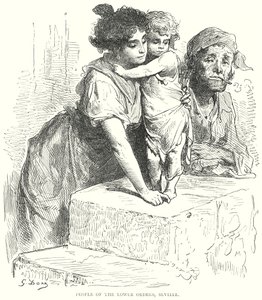 Gente de las Órdenes Inferiores, Sevilla (grabado) de Gustave Dore