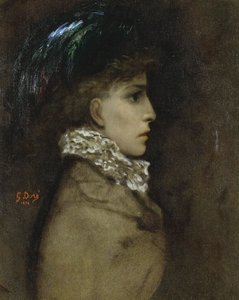 Retrato de la actriz Sarah Bernhardt 1844-1923, 1870