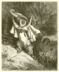 El Gato con Botas, c.1868 de Gustave Dore