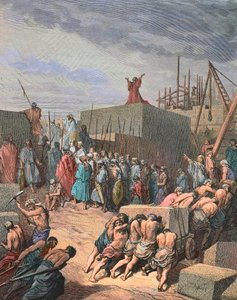 Reconstrucción del templo en Jerusalén, grabado de Gustave Doré