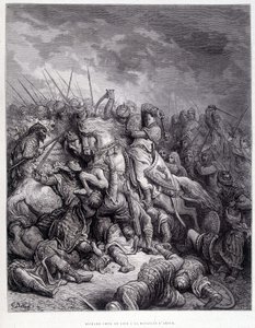 Ricardo Corazón de León en la Batalla de Arsur - grabado por Gustave Doré de Gustave Dore
