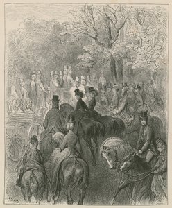 Rotten Row, Hyde Park, Londres de Gustave Dore